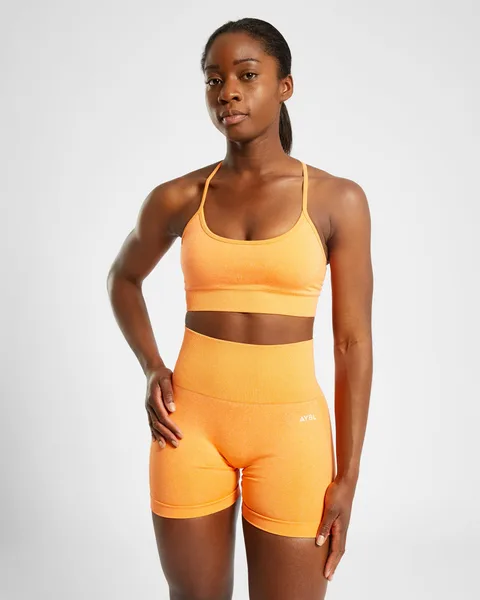 Empower Seamless Sports Bra – Orange Marl