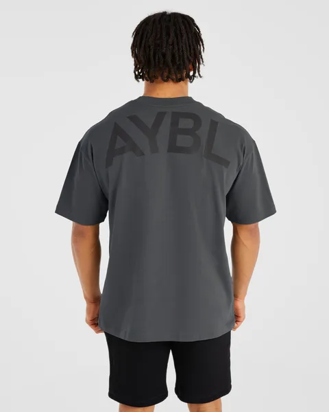 Essential Oversized T Shirt Charcoal