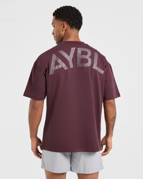 Essential Oversized T Shirt Dusty Plum
