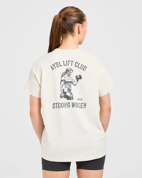 Strong Women Graphic Oversized T Shirt –