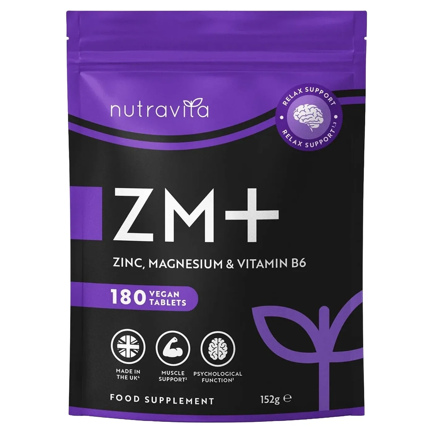 ZMA Plus With Vitamin B6 – 180 Vegan Tablets