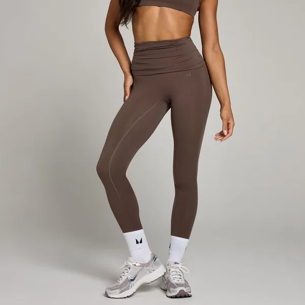 MP Studio gevouwen legging voor dames Chocoladebruin XXL