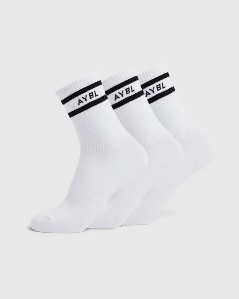Everyday Double Stripe Crew Socks (3 Pack)
