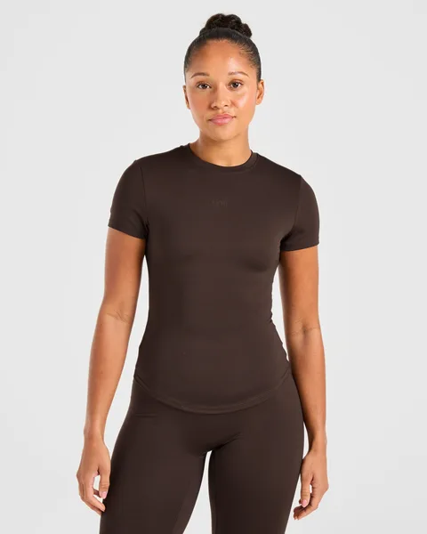 Sculpt T Shirt – Deep Cocoa