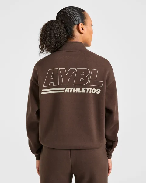 Athletics Track Oversized 1/4 Zip Pullover –