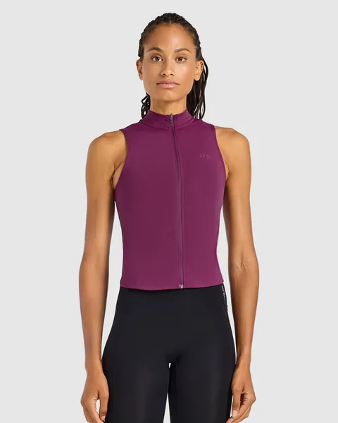 Run Sleeveless Zip Up Jacket