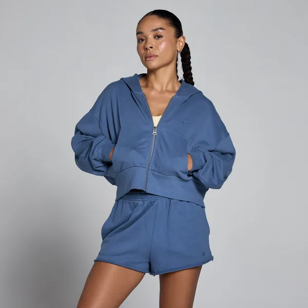 MP Women's Lichtgewicht Loopback Hoodie met Rits Leiblauw L