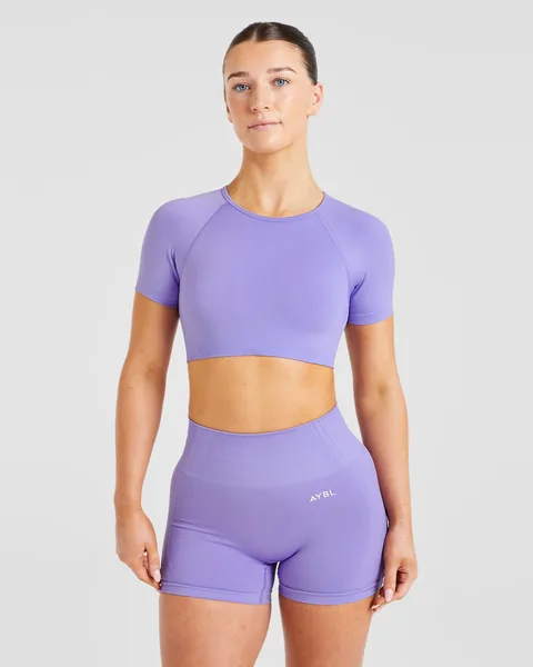 Balance V3 Seamless Crop Top – Lavender Purple