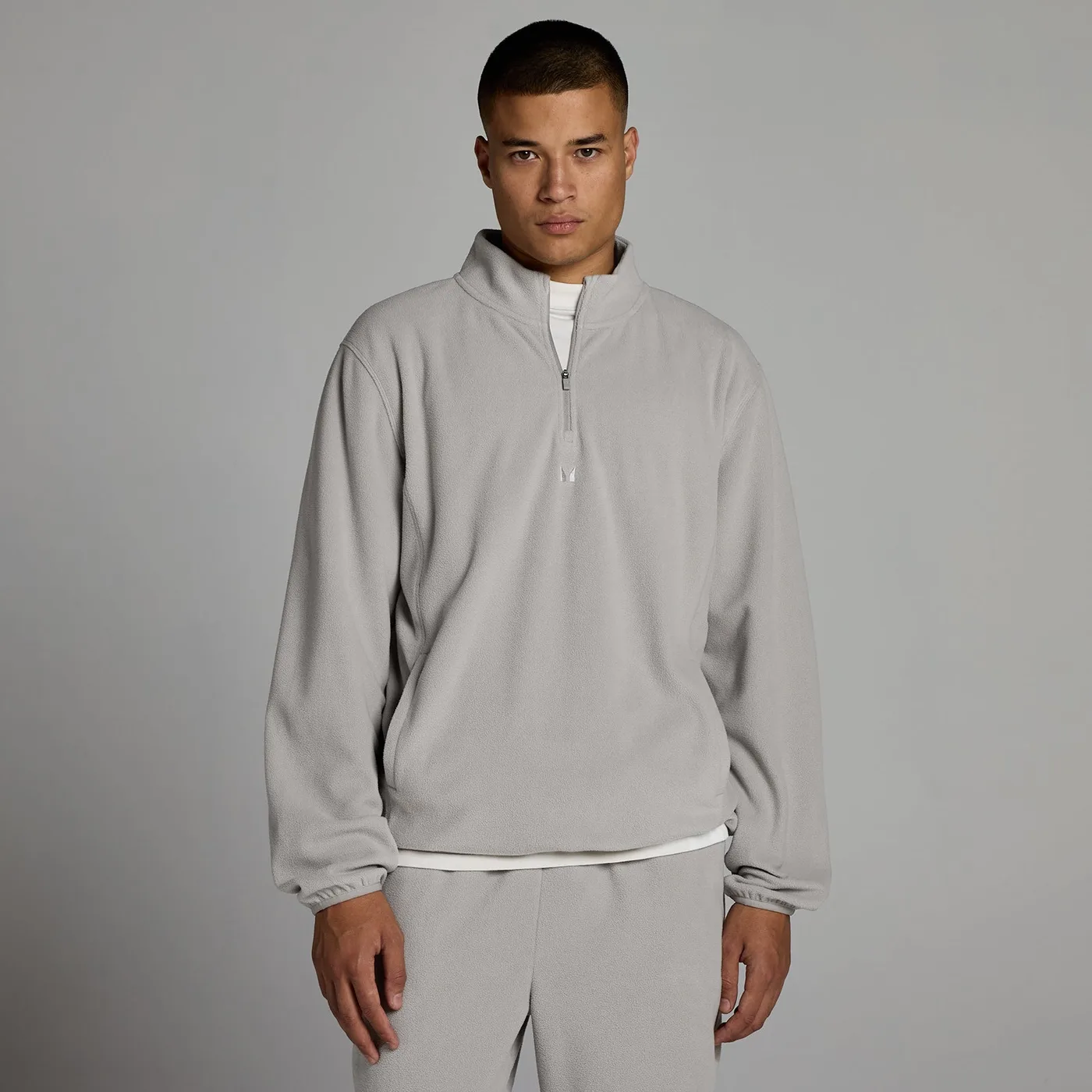 MP Herren Fleece mit 1/4-Reißverschluss – Grau