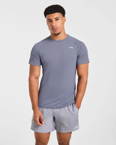 Compression Relaxed T Shirt Slate