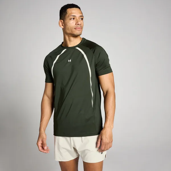 MP Heren Tempo Panel T-Shirt Bosgroen L