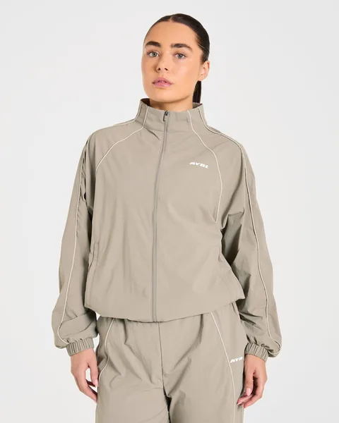 Retro Track Jacket Taupe