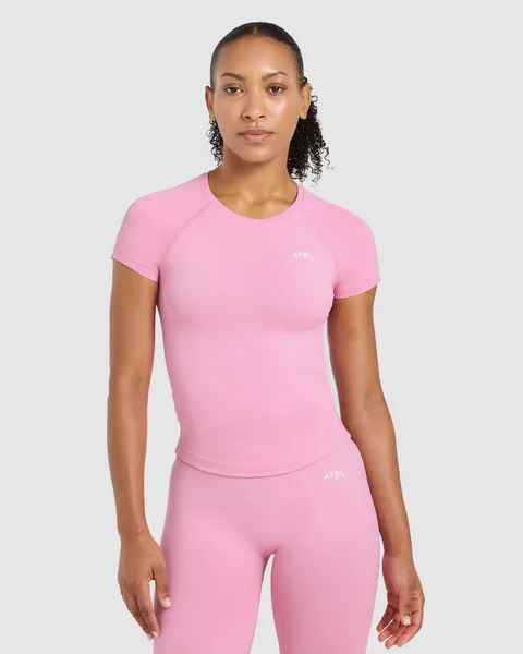 Enhance Seamless Short Sleeve Top