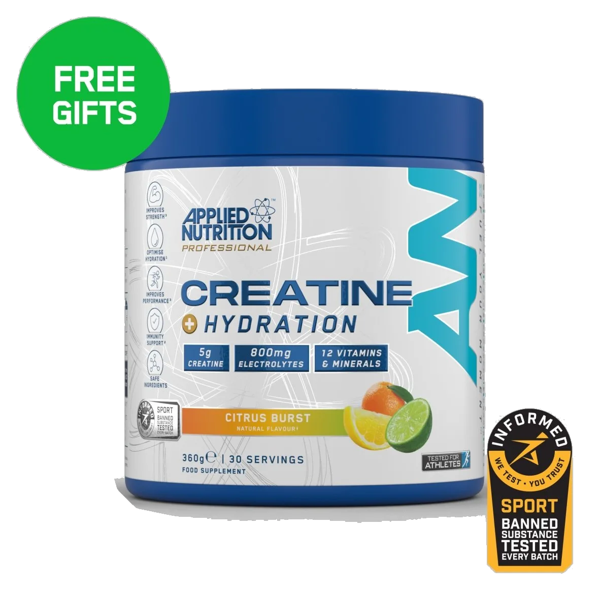 Creatine + Hydration Citrus Burst 416g