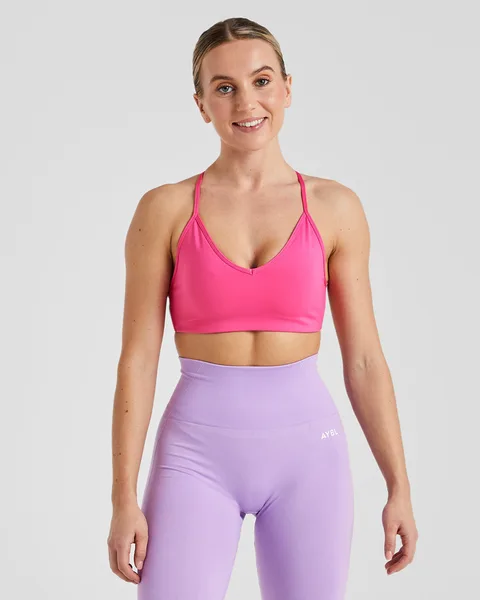 Essential Crossback Sports Bra – Hot