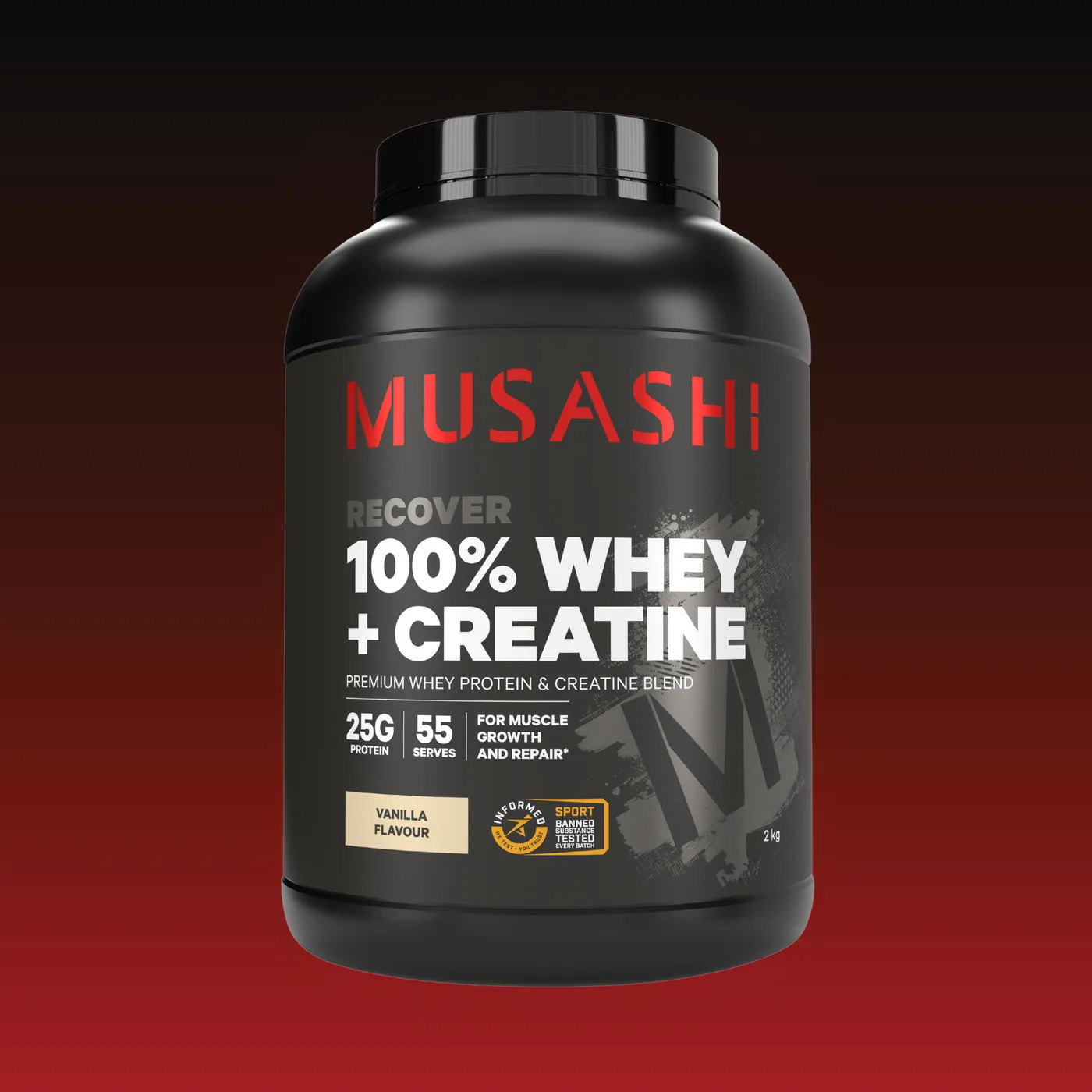 Musashi 100% Whey + Creatine Vanilla 2kg