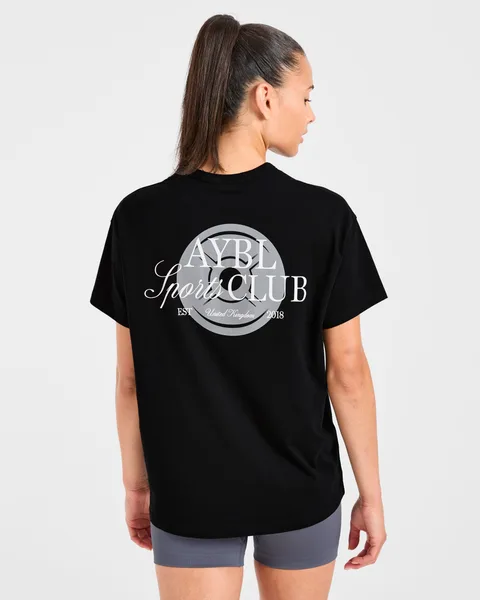 AYBL Sports Club Script Oversized T Shirt –