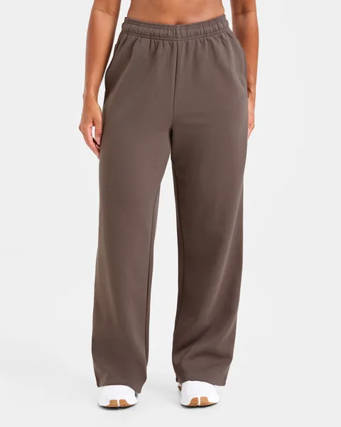 Lifestyle Oversized Straight Leg Joggers – Umber