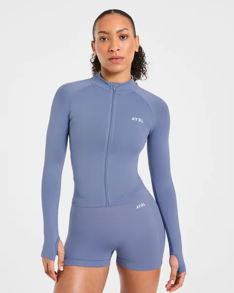 Empower Seamless Full Zip Jacket Slate