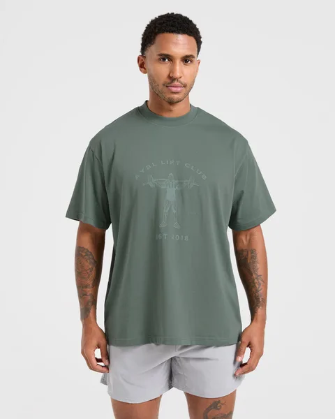 Lift Club Oversized T Shirt – Vintage Sage
