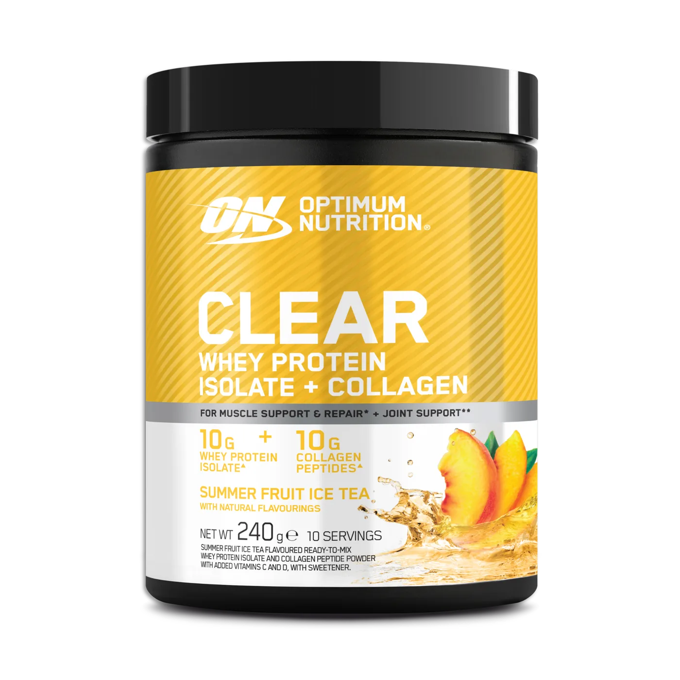 Clear Whey Protein Isolate + Collagen – Summer Fruit Ice Tea 240g