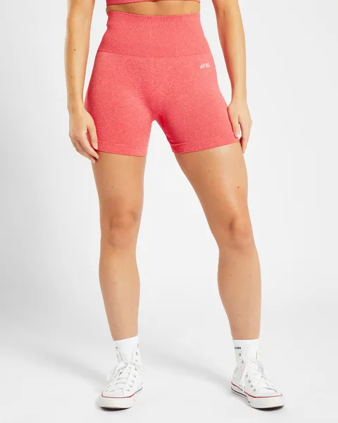 Empower Seamless Shorts – Coral Red Marl