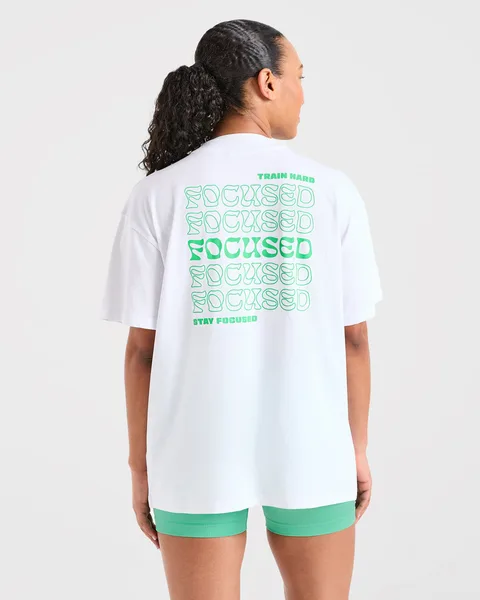Focused Wavy Oversized T Shirt