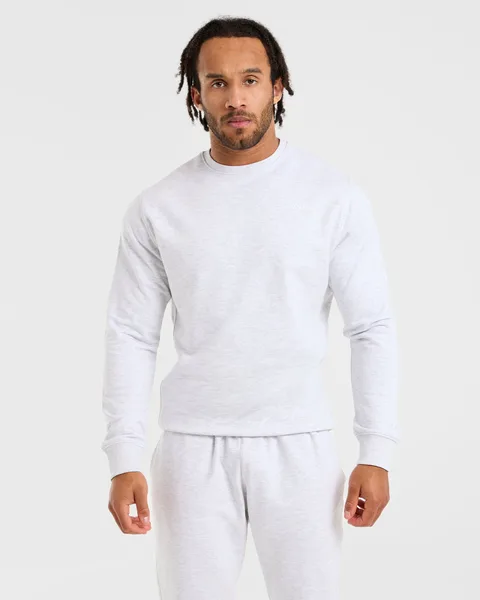 Essential Lightweight Sweater – Grey Marl