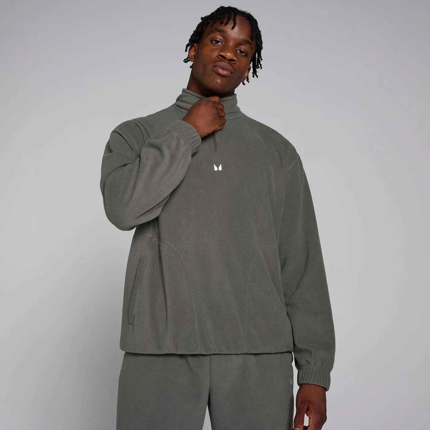 MP Herren Fleece mit 1/4-Reißverschluss Gun Metal XXL