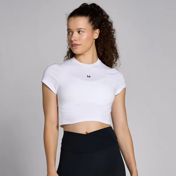 MP Basics croptop met nauwsluitende pasvorm en korte mouwen voor dames