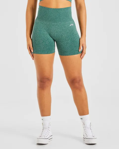 Empower Seamless Shorts – Forest Green Marl