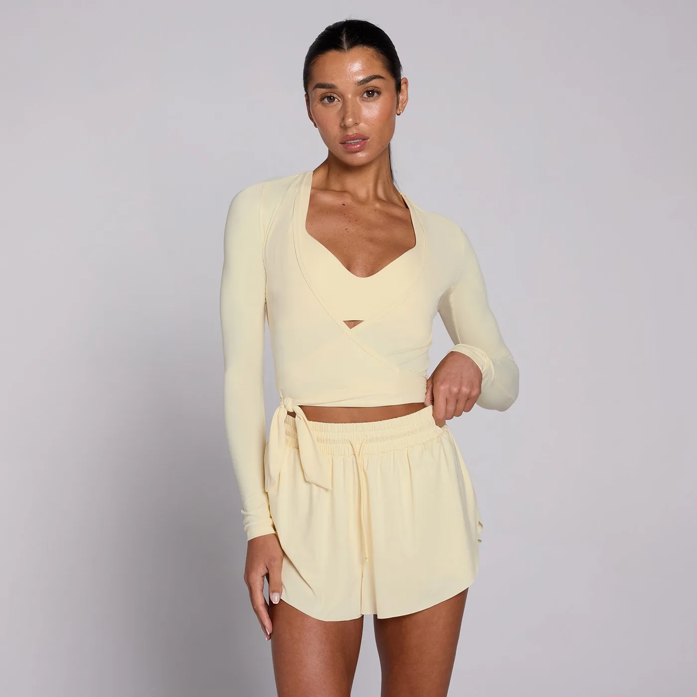 MP Damen Tempo Wickel-Top Butter XXL