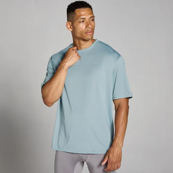 MP Tempo oversized trainingsshirt van mesh voor heren Loodgrijs M