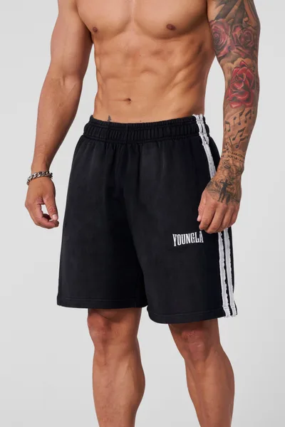 1058 Vintage Striped Sweat Shorts