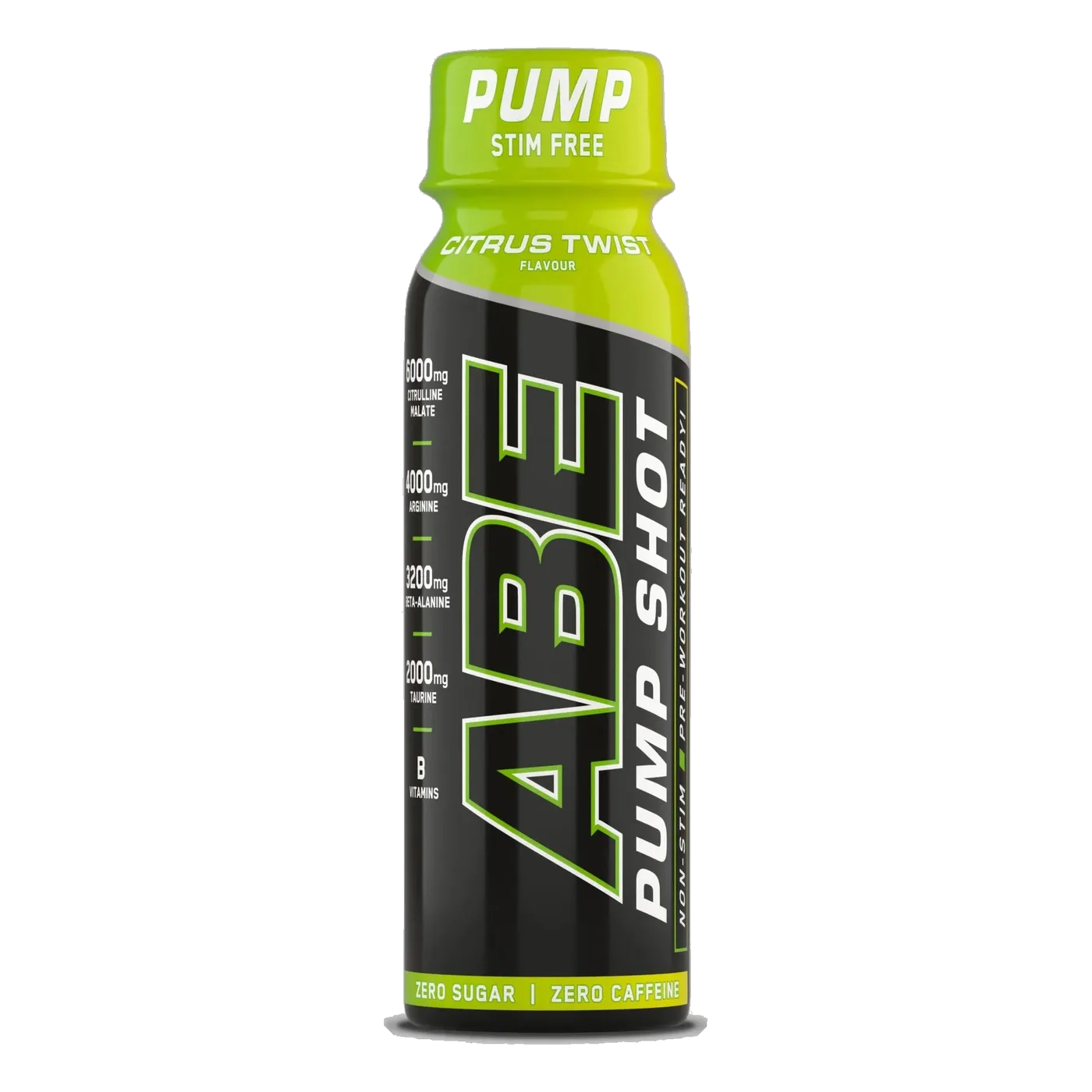 ABE Pump Pre-Workout Shots – Stim Free Citrus Twist