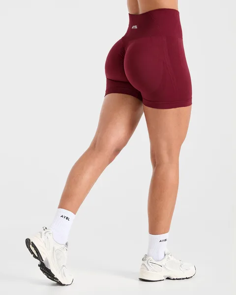Empower Seamless Shorts – Red Wine
