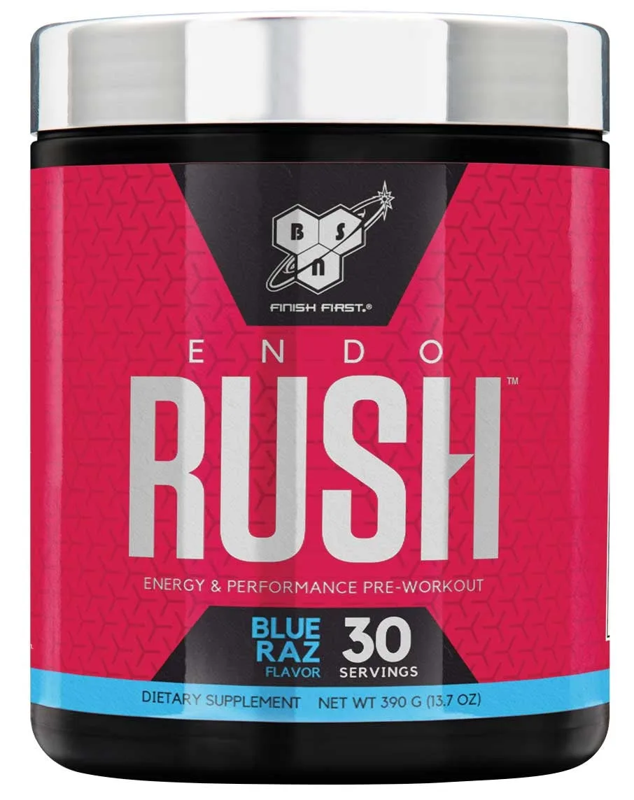 BSN Endo Rush Pre-Workout Blue Raz 30 Serves