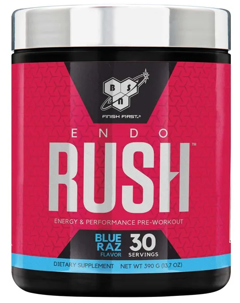 BSN Endo Rush Pre-Workout Blue Raz 30 Serves