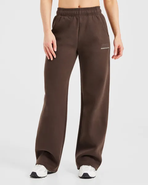 Athletics Track Oversized Straight Leg Joggers Brown/Sand