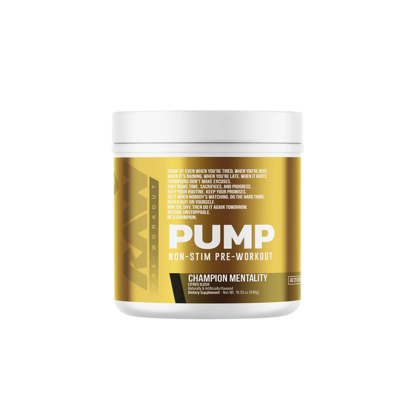 Pump Non-Stim Pre-Workout Champion Mentality