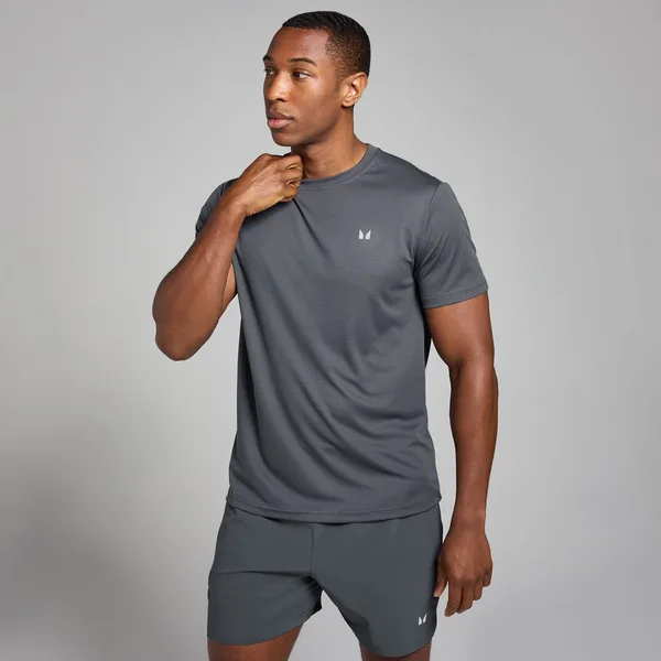 MP Active gerasterd trainingsshirt voor heren Donkergrijs S