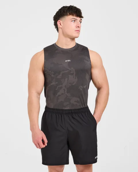 Camo Seamless Tank Charcoal