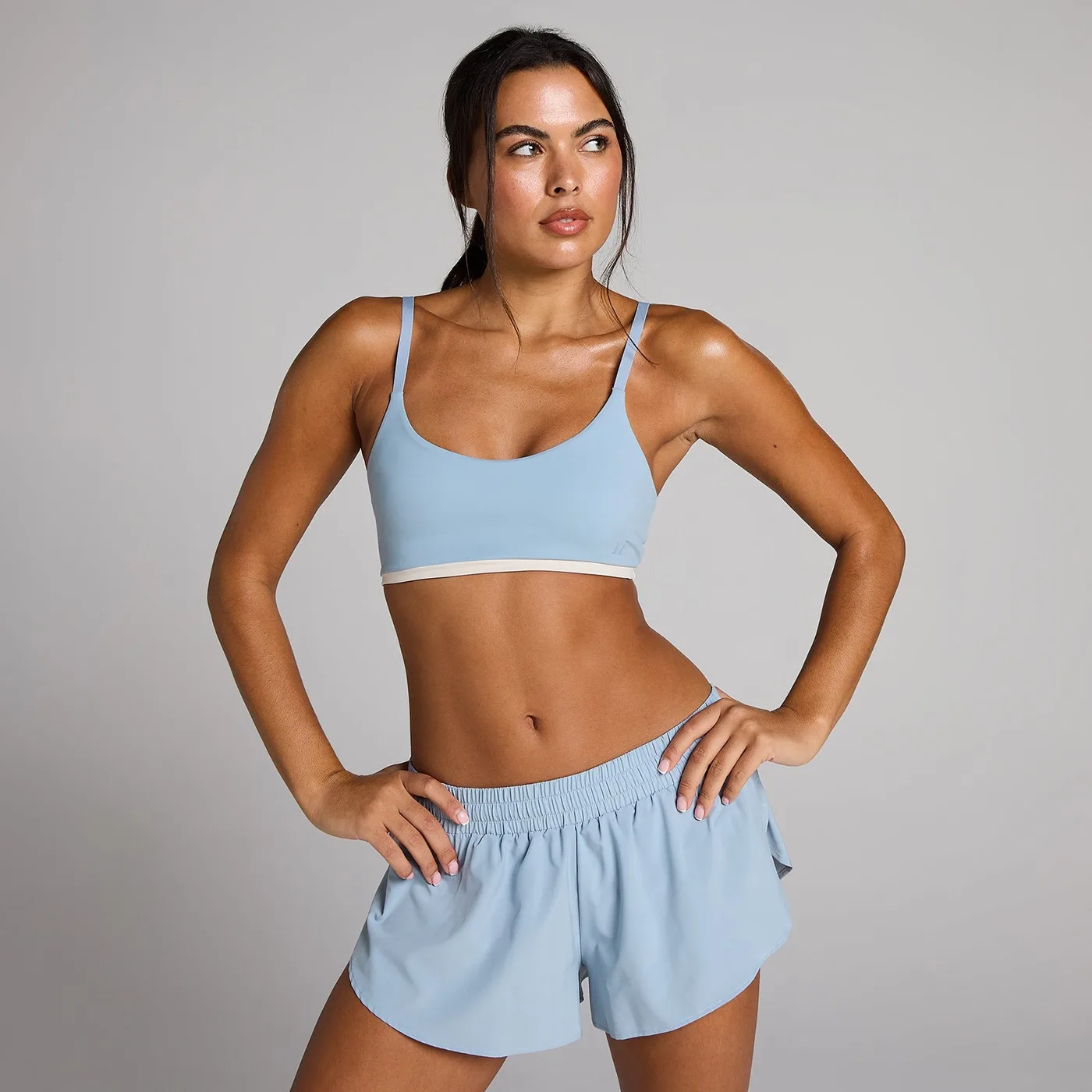 MP Damen Tempo Contrast Sport-BH Denimblau M