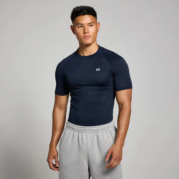 MP Tempo naadloos T-shirt met opdruk van pilaar voor heren Marineblauw L