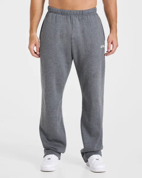Essential Oversized Straight Leg Joggers – Charcoal Marl