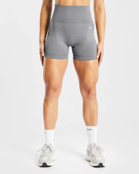 Empower Seamless Shorts – Grey Marl