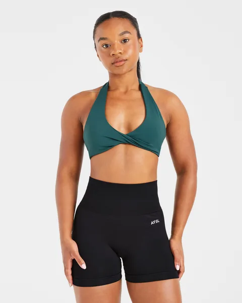 Essential Halterneck Sports Bra Deep