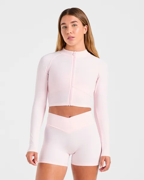 Sculpt Wrap Zip Up Jacket Iced
