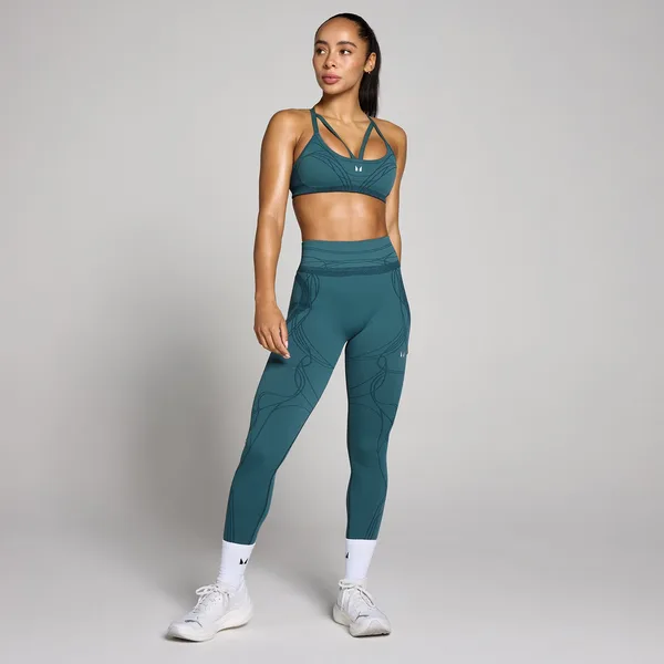 MP Dames Hybrid Naadloze Legging Rijk Groenblauw XL