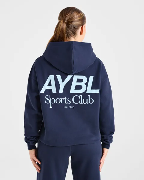 AYBL Sports Club Oversized Hoodie Navy/Blauw